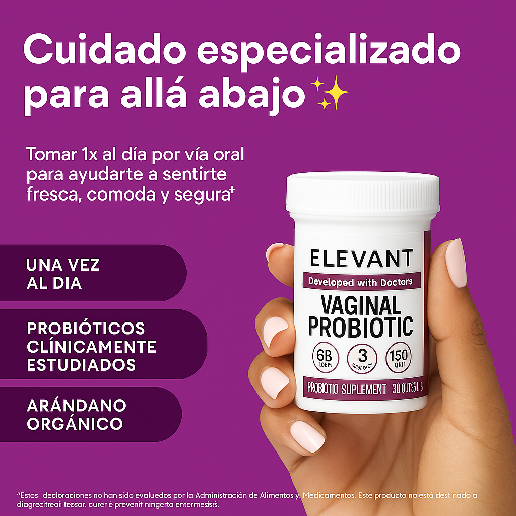 Elevante™ - Probiótico Vaginal con Prebióticos y Arándano
