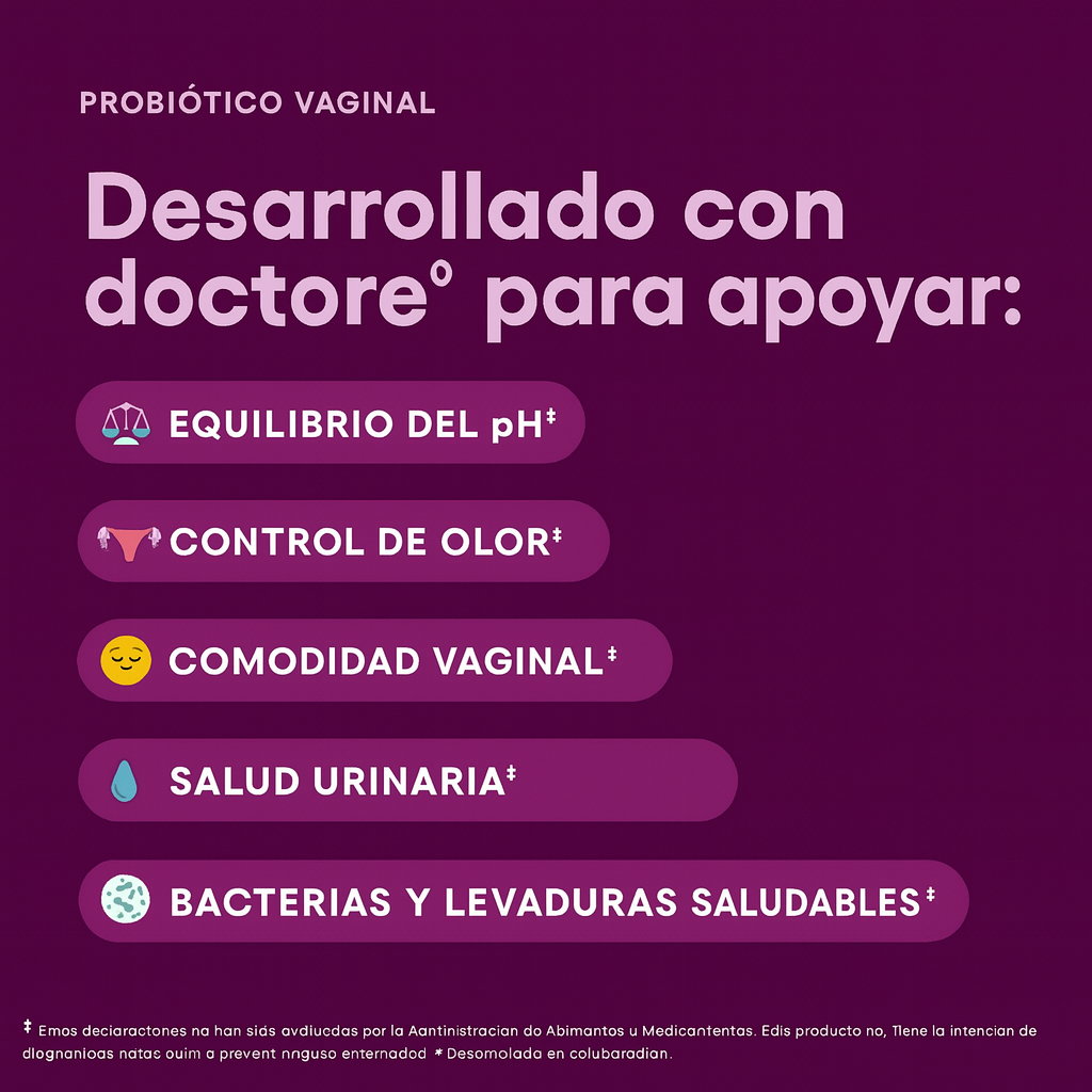 Elevante™ - Probiótico Vaginal con Prebióticos y Arándano