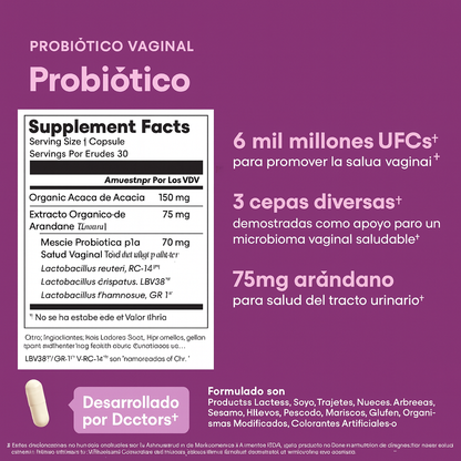 Elevante™ - Probiótico Vaginal con Prebióticos y Arándano